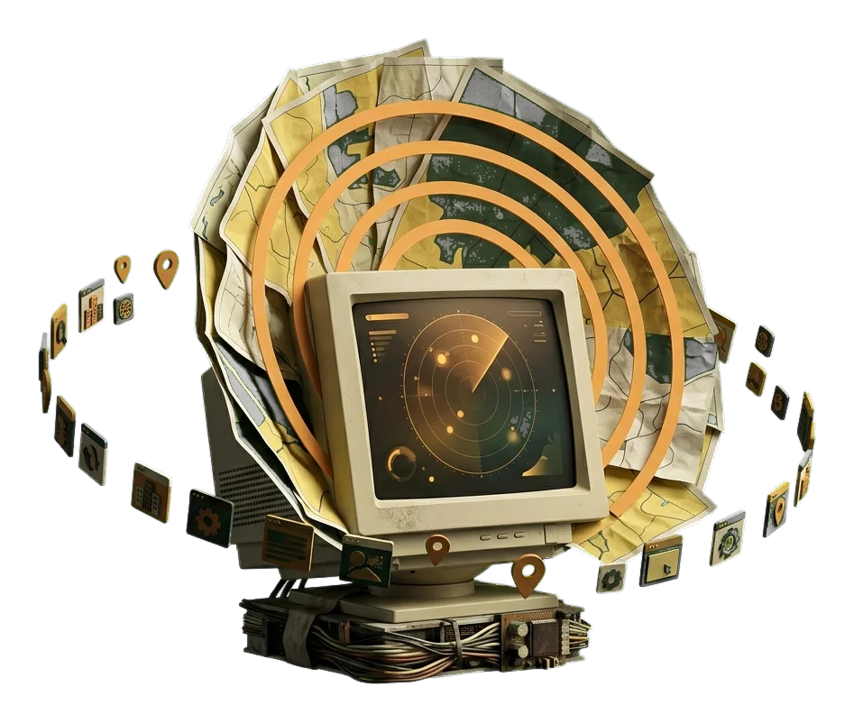 Surreal radar showing local search visibility