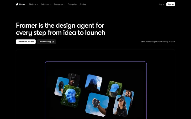 Framer homepage in August 2026