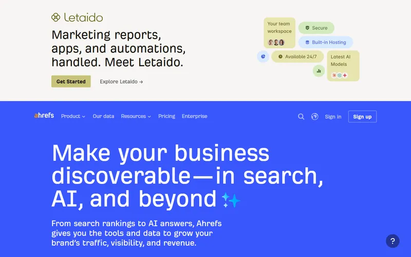 Ahrefs website