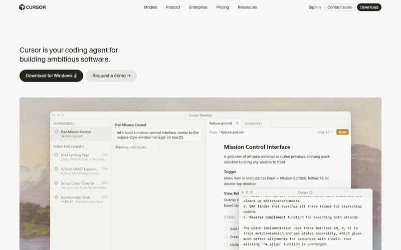 Cursor website