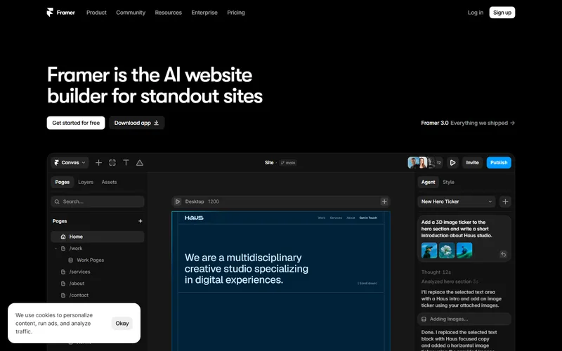 Framer website