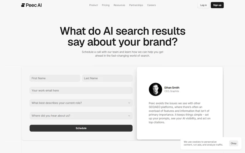 Peec AI website