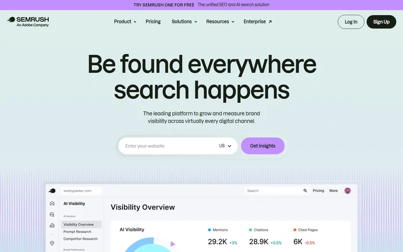 Semrush website